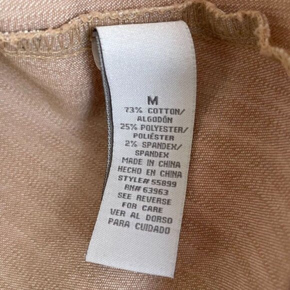 Dress Barn Tan Mock Neck Grommet Jacket w Ribbon Bow Detail - Picture 4 of 6